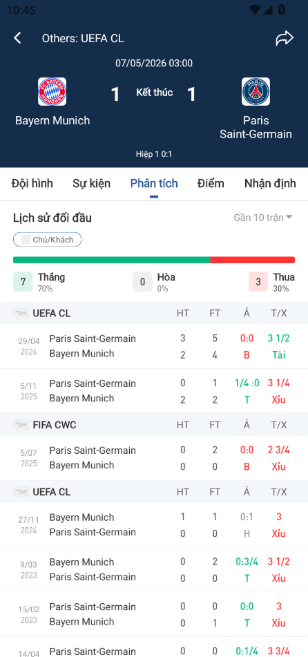 7M Scores tính năng 2